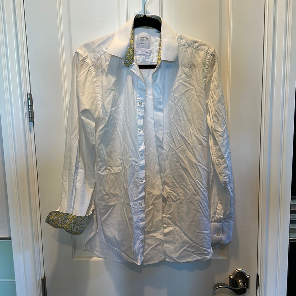 Symth and Gibson Tailored Fit Dress Shirt 15/38 Liberty London Fabric Contrast